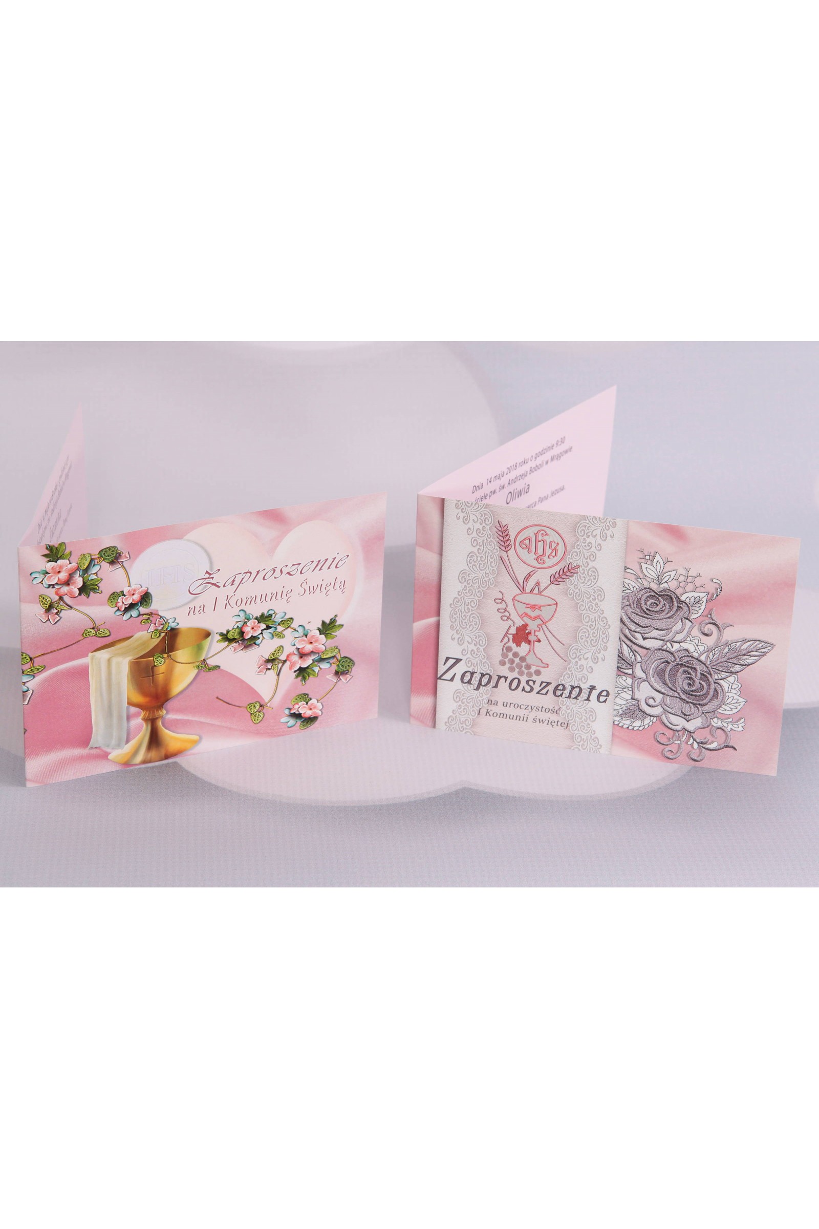 Personalized popular communion invitations - Satin 3 (a,b) Personalized popular communion invitations - Satin 3 (a,b) - obraz 1