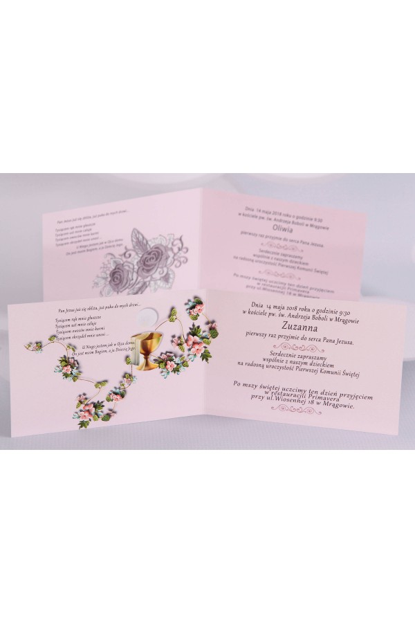 Personalized popular communion invitations - Satin 3 (a,b) Personalized popular communion invitations - Satin 3 (a,b) - obraz 3