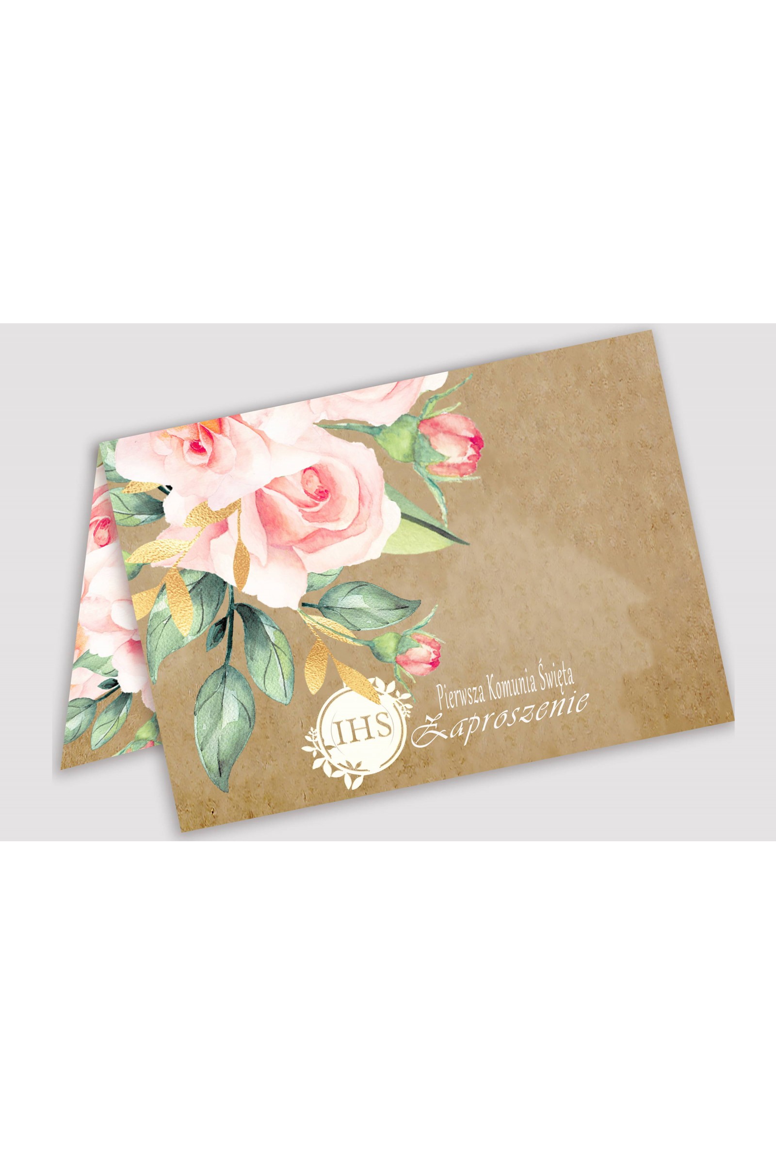 Personalized communion invitations from sets - Parchment bouquet Personalized communion invitations from sets - Parchment bouquet - obraz 1