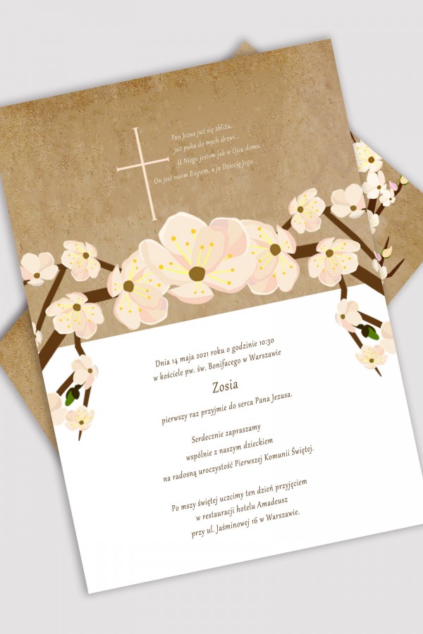 Invitations de communion personnalisées à partir de sets - Verger de parchemin Invitations de communion personnalisées à partir de sets - Verger de parchemin - obraz 0