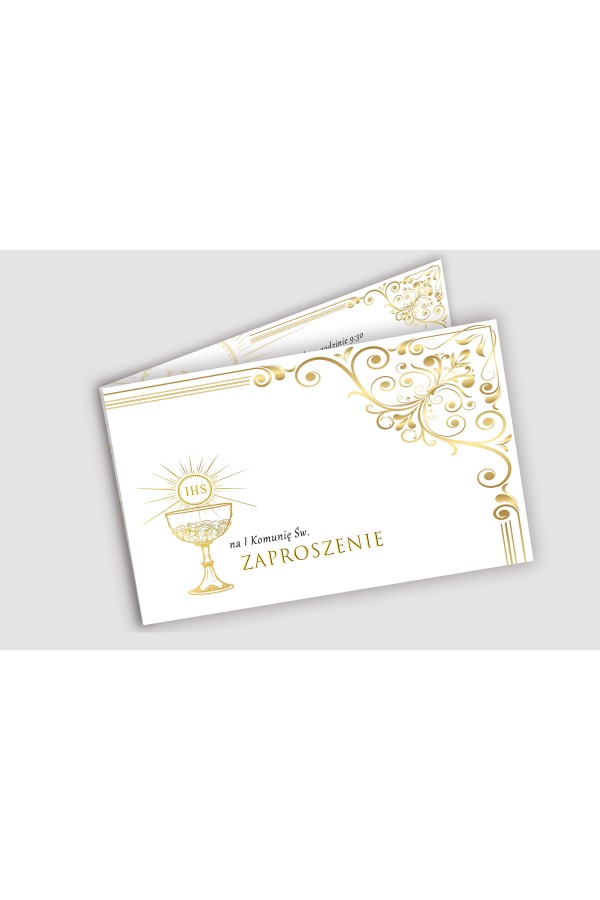 Invitations de communion personnalisées à partir de sets - Or Royal Invitations de communion personnalisées à partir de sets - Or Royal - obraz 1