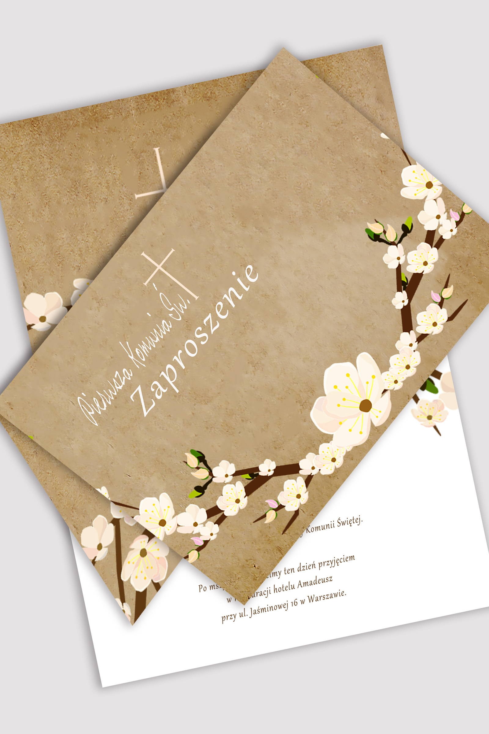 Invitations de communion personnalisées à partir de sets - Verger de parchemin Invitations de communion personnalisées à partir de sets - Verger de parchemin - obraz 2