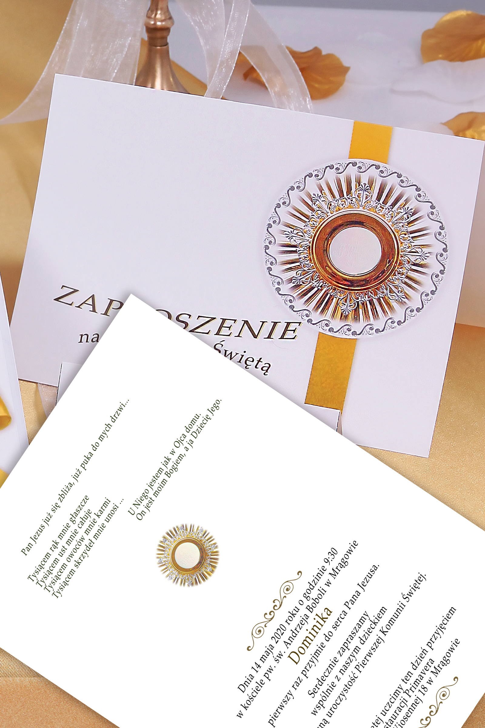 Personalized communion invitations from sets - Host Personalized communion invitations from sets - Host - obraz 0