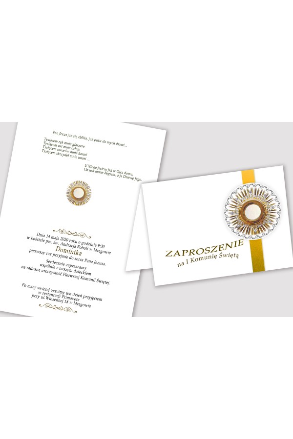 Personalized communion invitations from sets - Host Personalized communion invitations from sets - Host - obraz 2