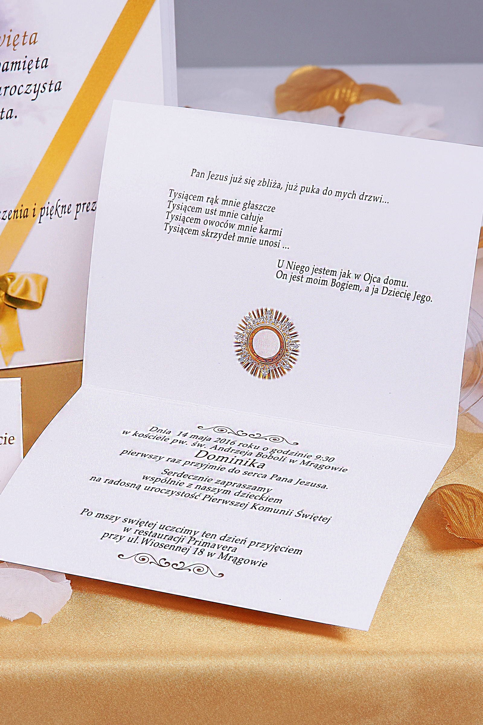 Personalized communion invitations from sets - Host Personalized communion invitations from sets - Host - obraz 3