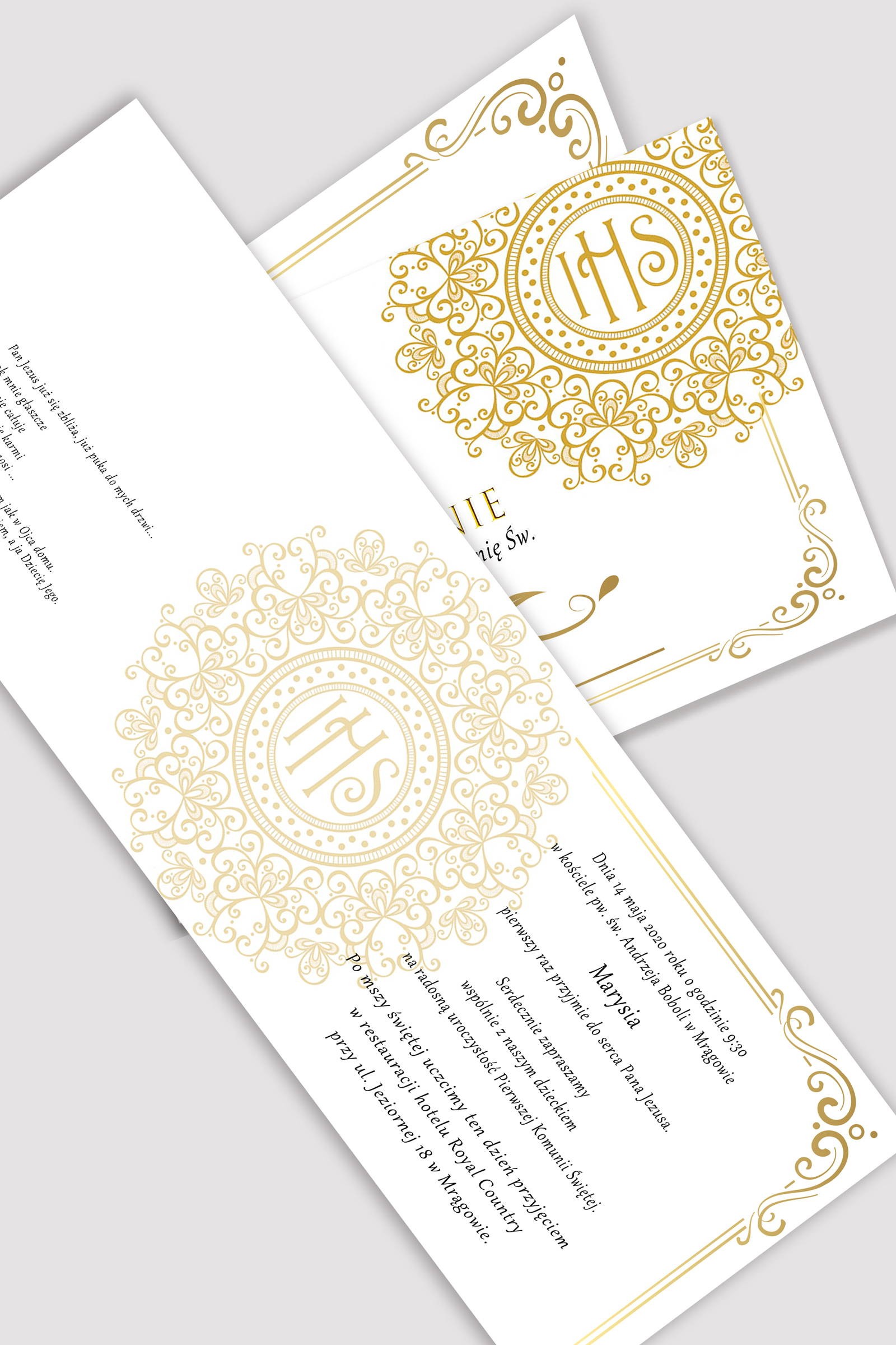 Invitations personnalisées pour la communion à partir de ensembles - Élégance Invitations personnalisées pour la communion à partir de ensembles - Élégance - obraz 0