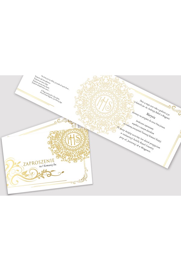 Invitations personnalisées pour la communion à partir de ensembles - Élégance Invitations personnalisées pour la communion à partir de ensembles - Élégance - obraz 2