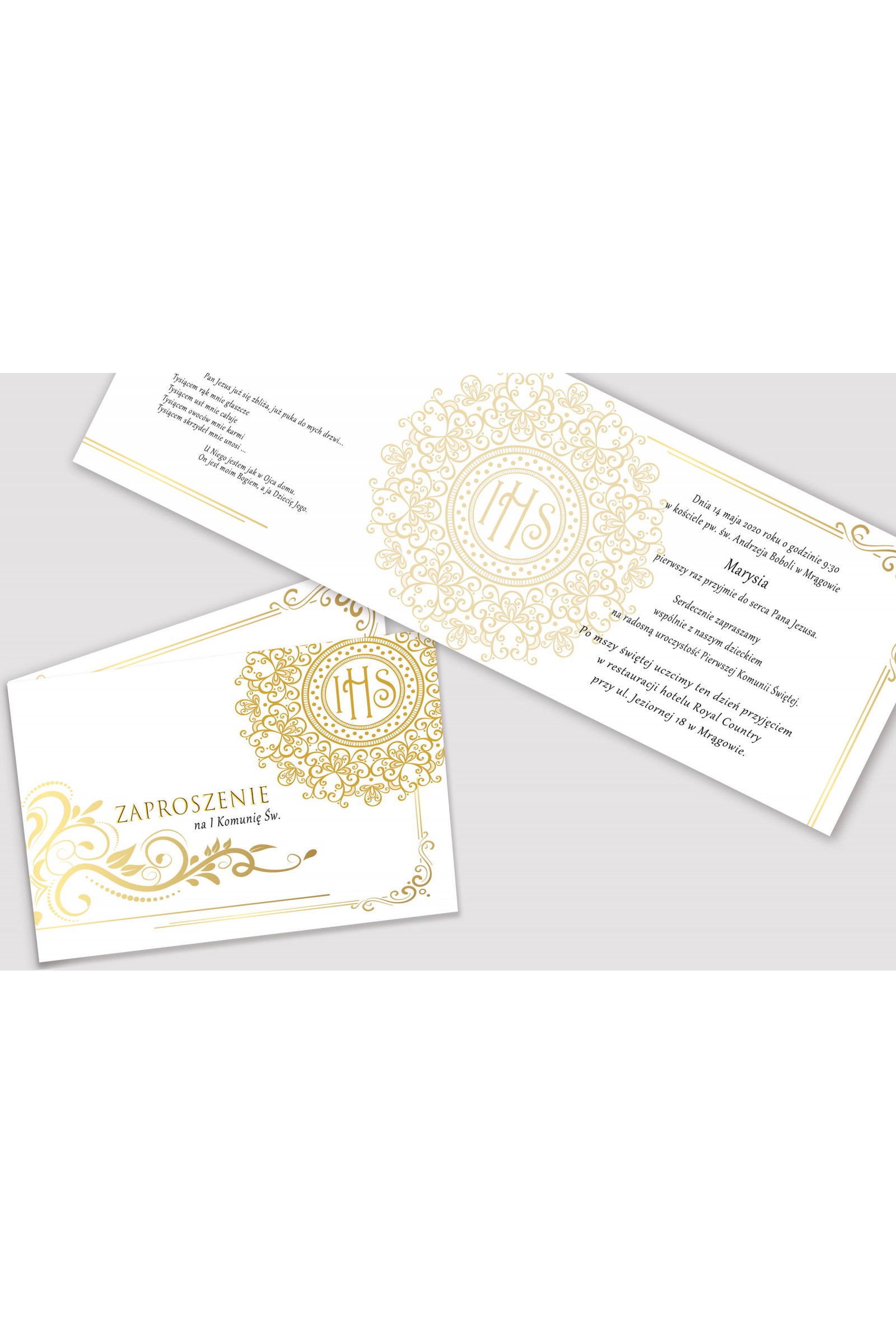 Invitations personnalisées pour la communion à partir de ensembles - Élégance Invitations personnalisées pour la communion à partir de ensembles - Élégance - obraz 2