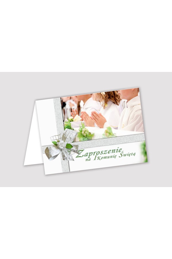 Personalized communion invitations from sets - Children's white Personalized communion invitations from sets - Children's white - obraz 1