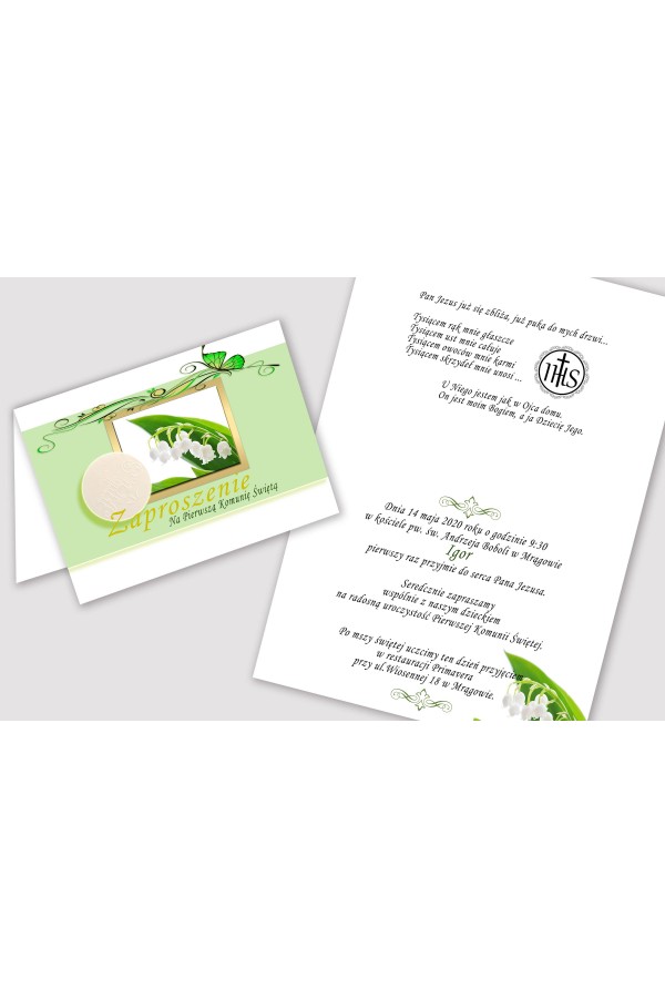 Invitations de communion personnalisées à partir de sets - Muguet Invitations de communion personnalisées à partir de sets - Muguet - obraz 2