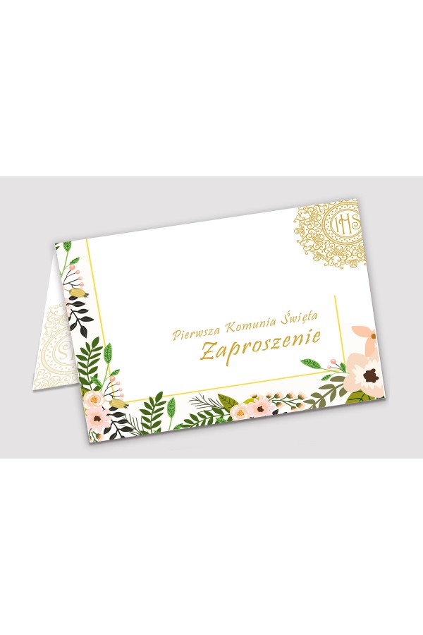 Invitations de communion personnalisées issues de collections - Coquelicots pastel - obraz 1