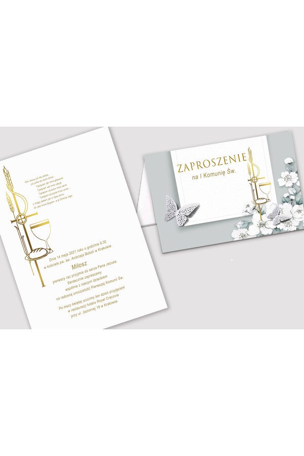 Invitations de communion personnalisées de collections - Jardin de Jasmin Invitations de communion personnalisées de collections - Jardin de Jasmin - obraz 2