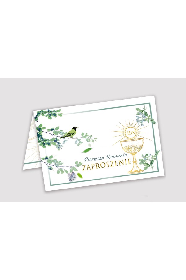 Invitations de communion personnalisées issues de collections - Rossignol dans le bosquet - obraz 1