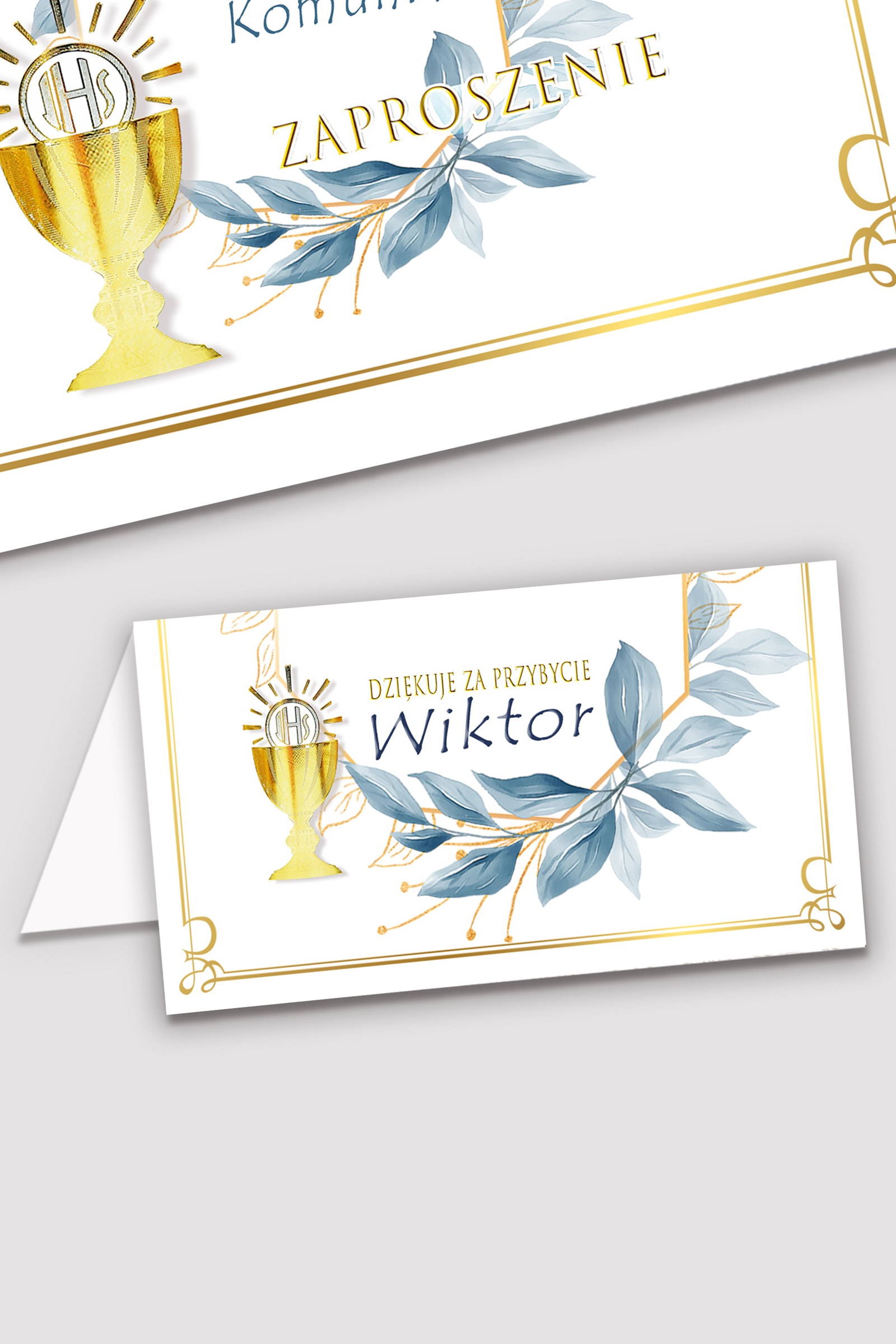 Personalized communion vignettes - Gold with a touch of pomegranate - obraz 0