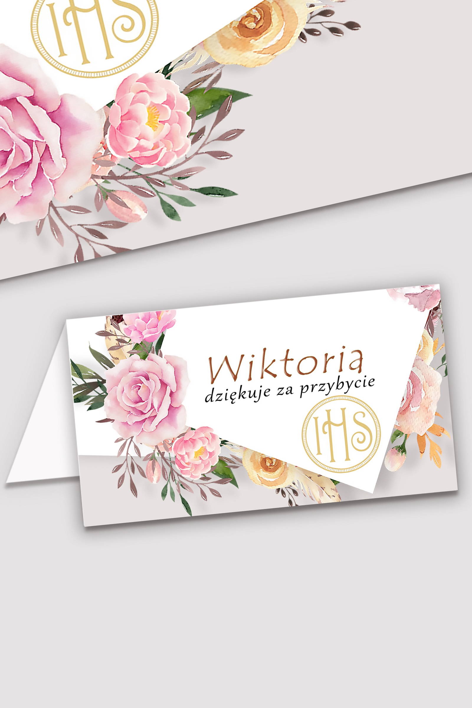 Personalized communion vignettes - Peony and rose - obraz 0