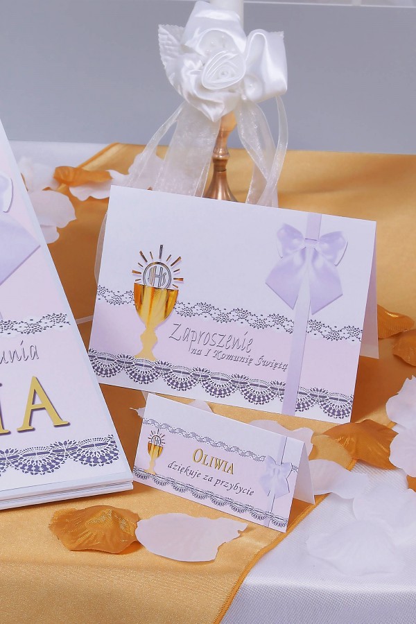Personalized communion vignettes - Lace white Personalized communion vignettes - Lace white - obraz 1