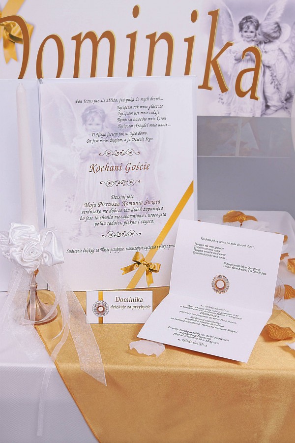 Ensemble de communion décoratif personnalisé - Hostie Ensemble de communion décoratif personnalisé - Hostie - obraz 3