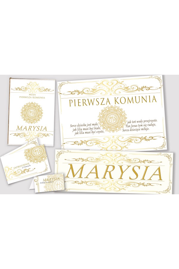 Personalized decorative communion set - Elegance Personalized decorative communion set - Elegance - obraz 1