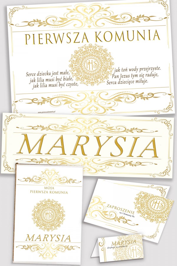 Personalized decorative communion set - Elegance Personalized decorative communion set - Elegance - obraz 0