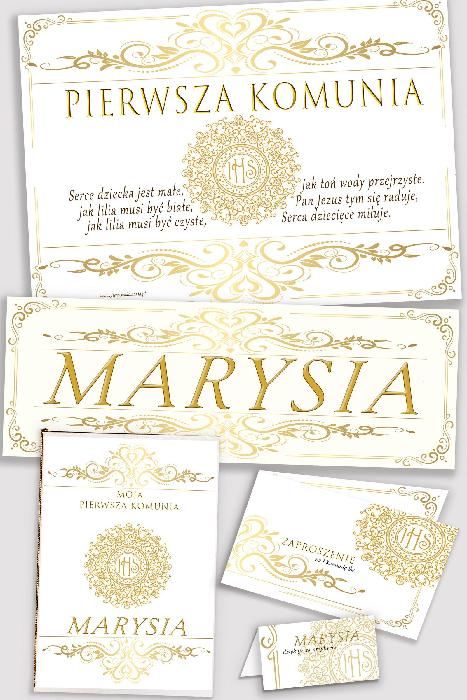 Personalized decorative communion set - Elegance Personalized decorative communion set - Elegance - obraz 0