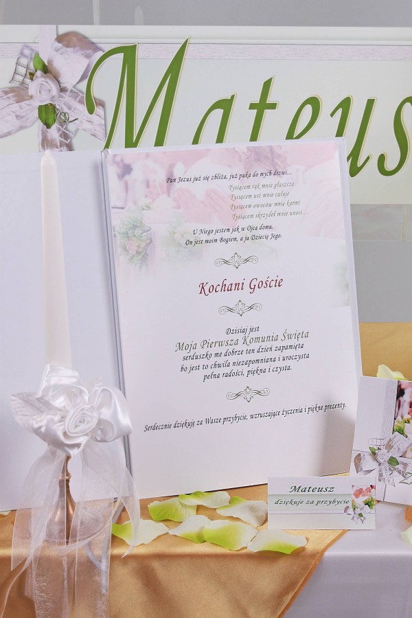 Personalized decorative communion set - Children's white Personalized decorative communion set - Children's white - obraz 3