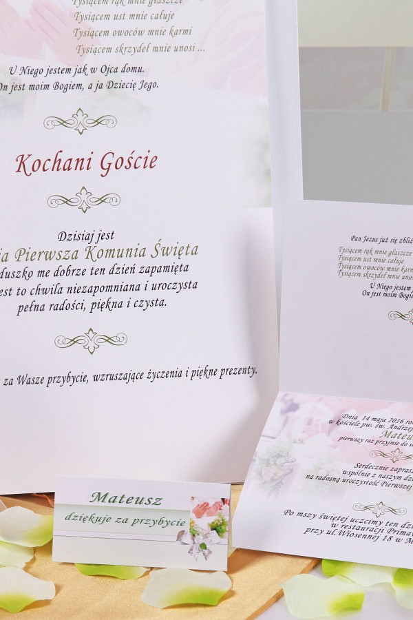Personalized decorative communion set - Children's white Personalized decorative communion set - Children's white - obraz 6