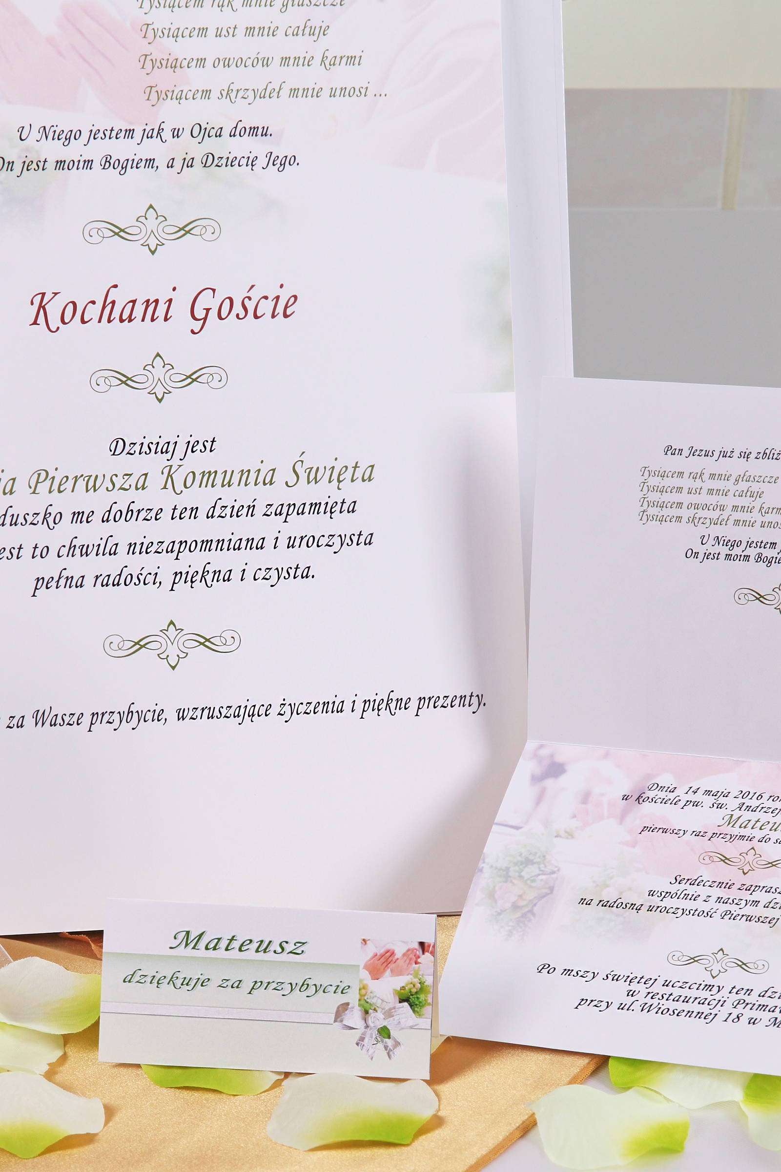 Personalized decorative communion set - Children's white Personalized decorative communion set - Children's white - obraz 6