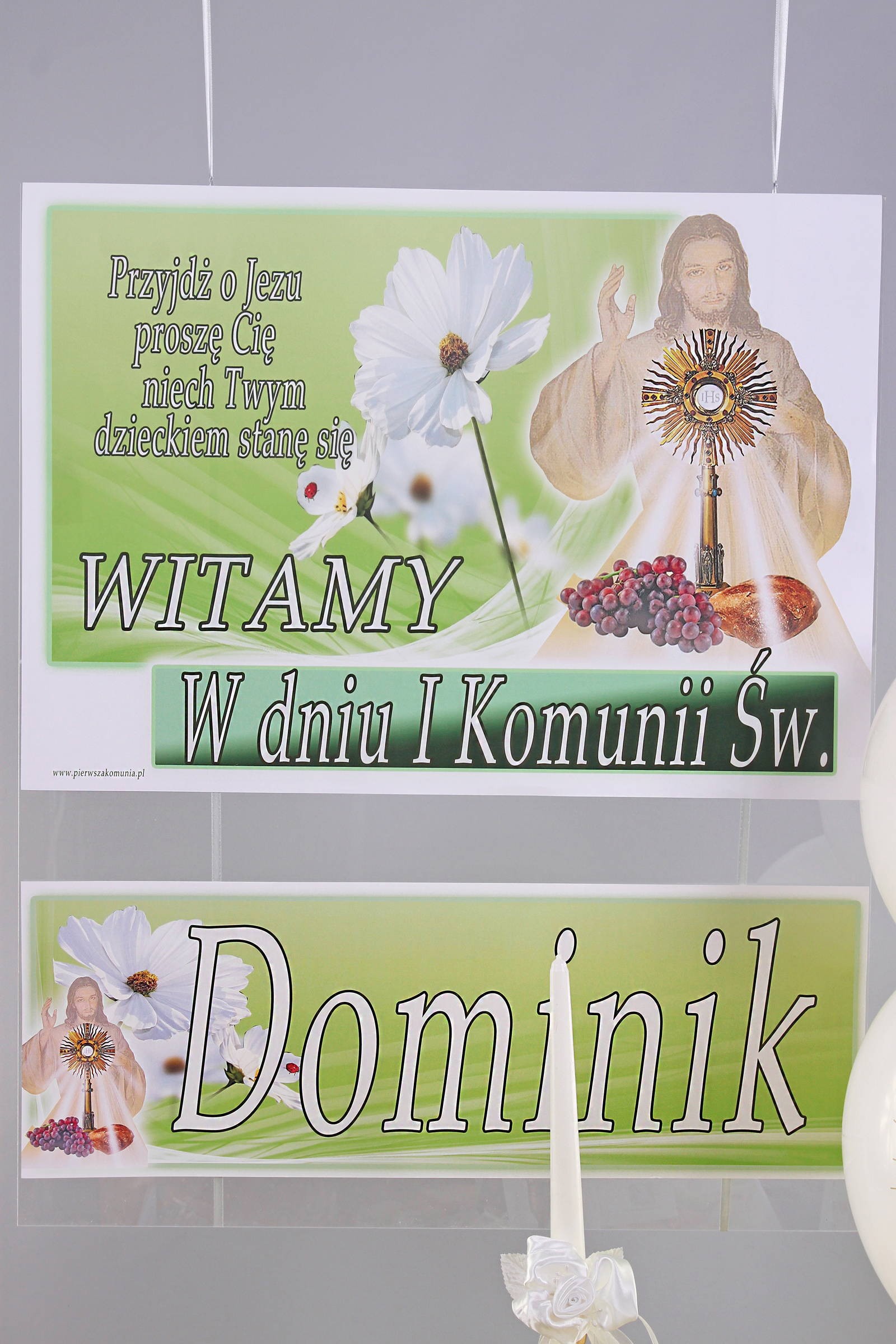 Personalized decorative communion set - Strawberries Personalized decorative communion set - Strawberries - obraz 1