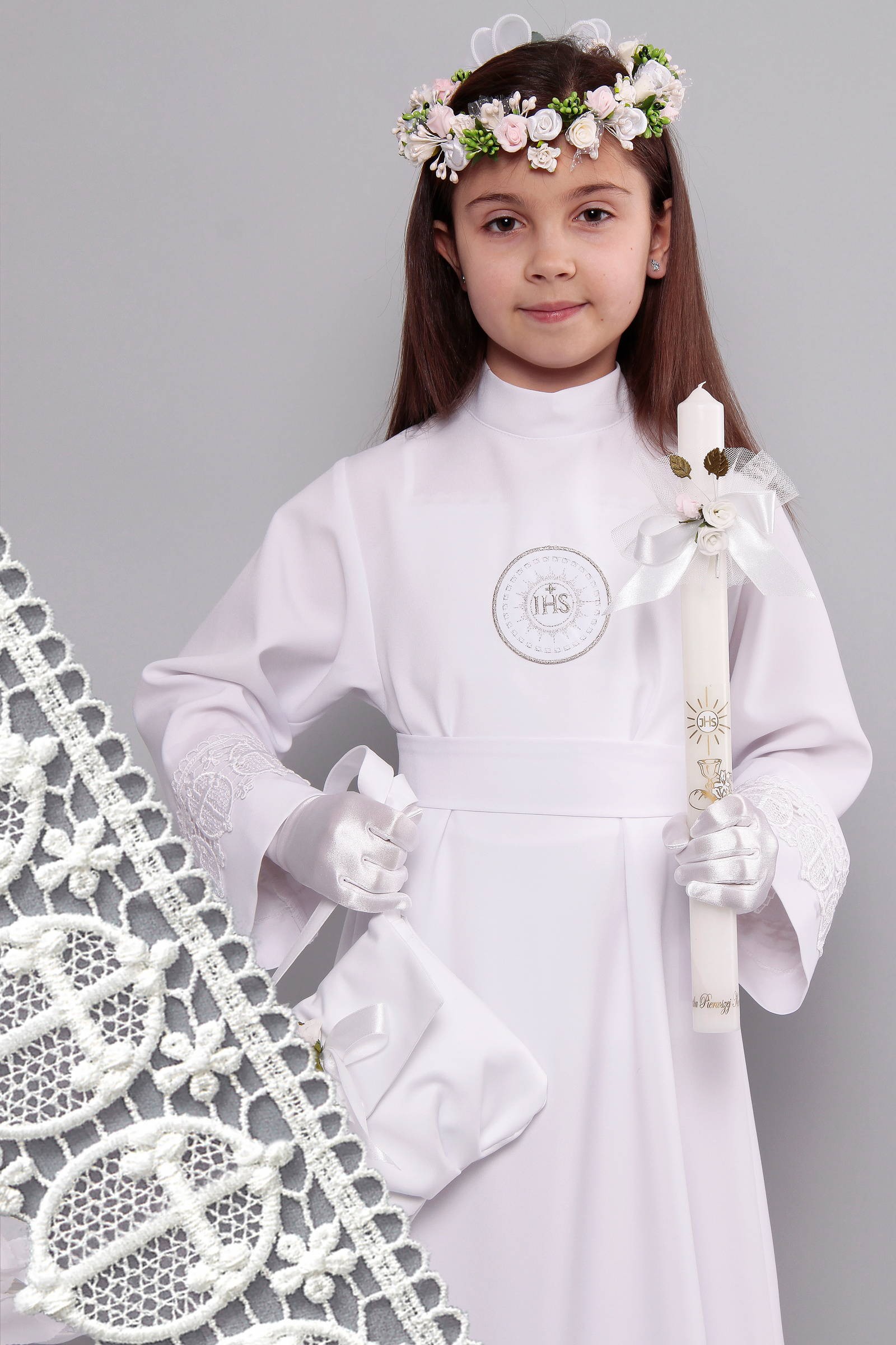 Aube de communion avec guipure 14a/UK-R2 - obraz 0