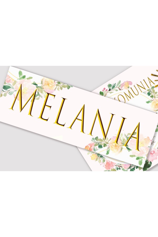 Personalized decorative communion set - Watercolor pink - obraz 2