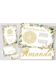 Personalized decorative communion set - Pastel poppies - obraz 1