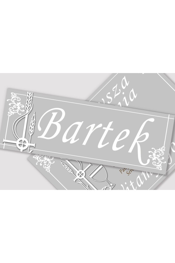 Personalized decorative communion set - White elegance - obraz 2