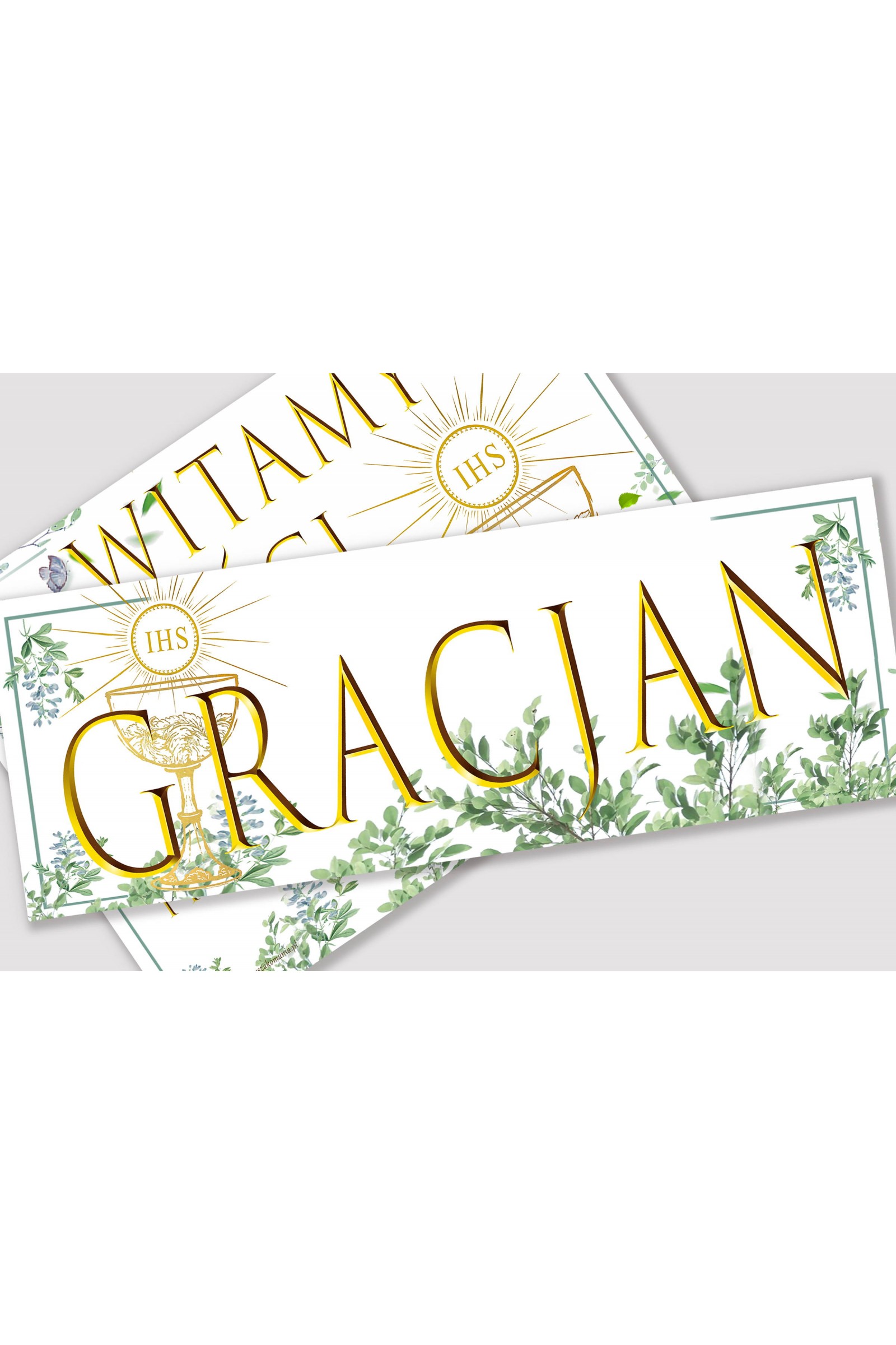 Personalized decorative communion set - Nightingale in the grove - obraz 2