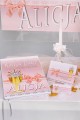 Personalized decorative communion set - Lace pink - obraz 2