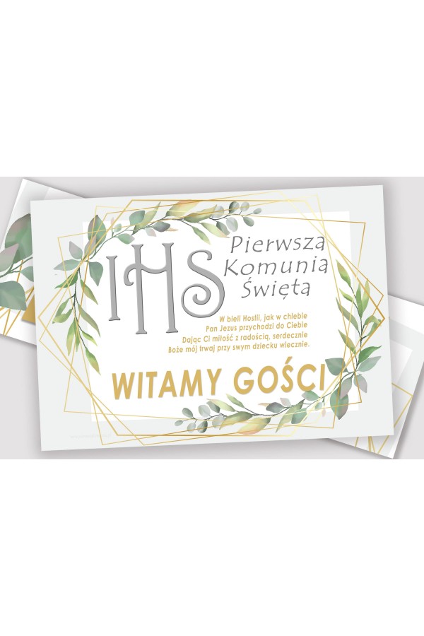 Personalized decorative communion set - Misty morning - obraz 3