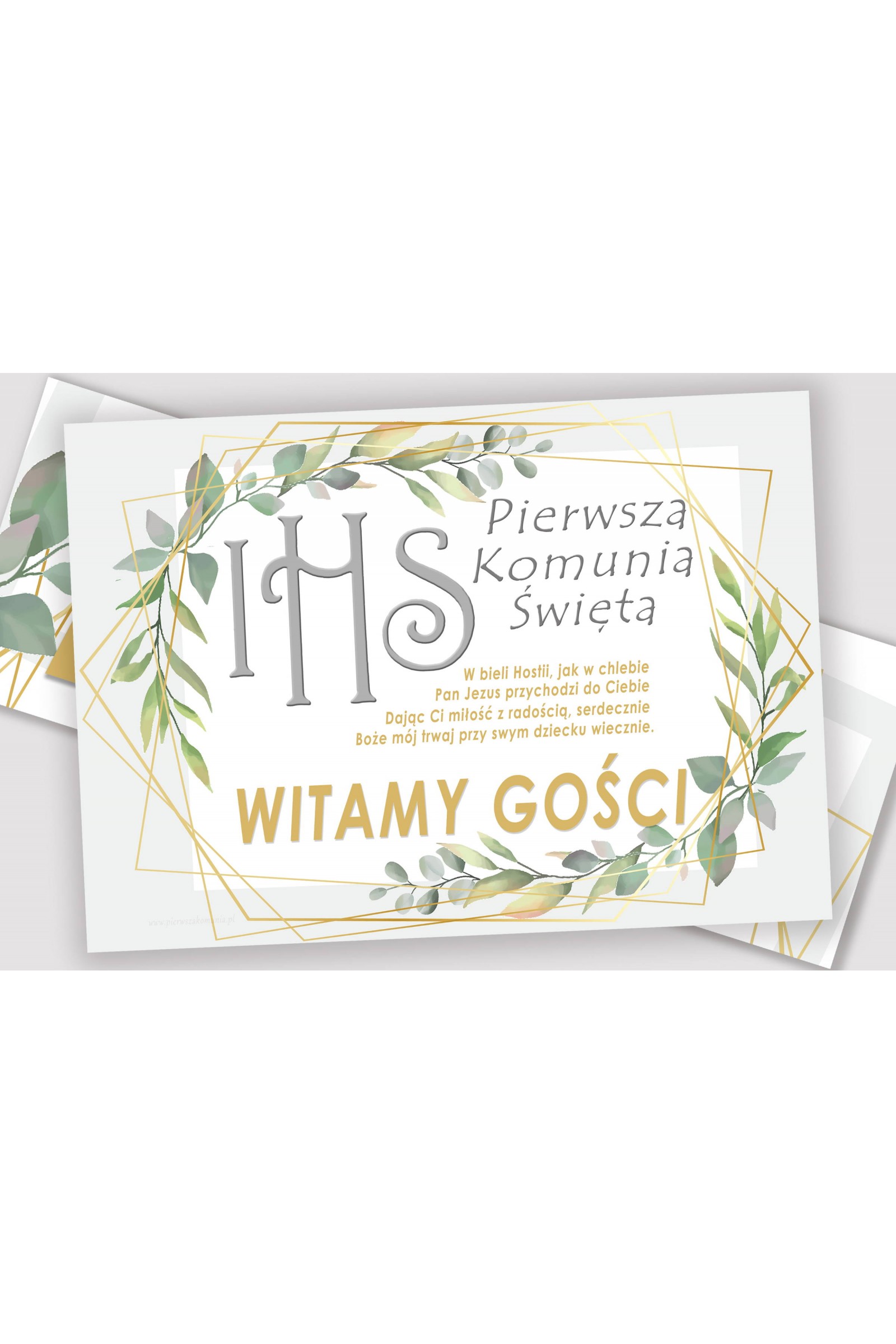 Personalized decorative communion set - Misty morning - obraz 3