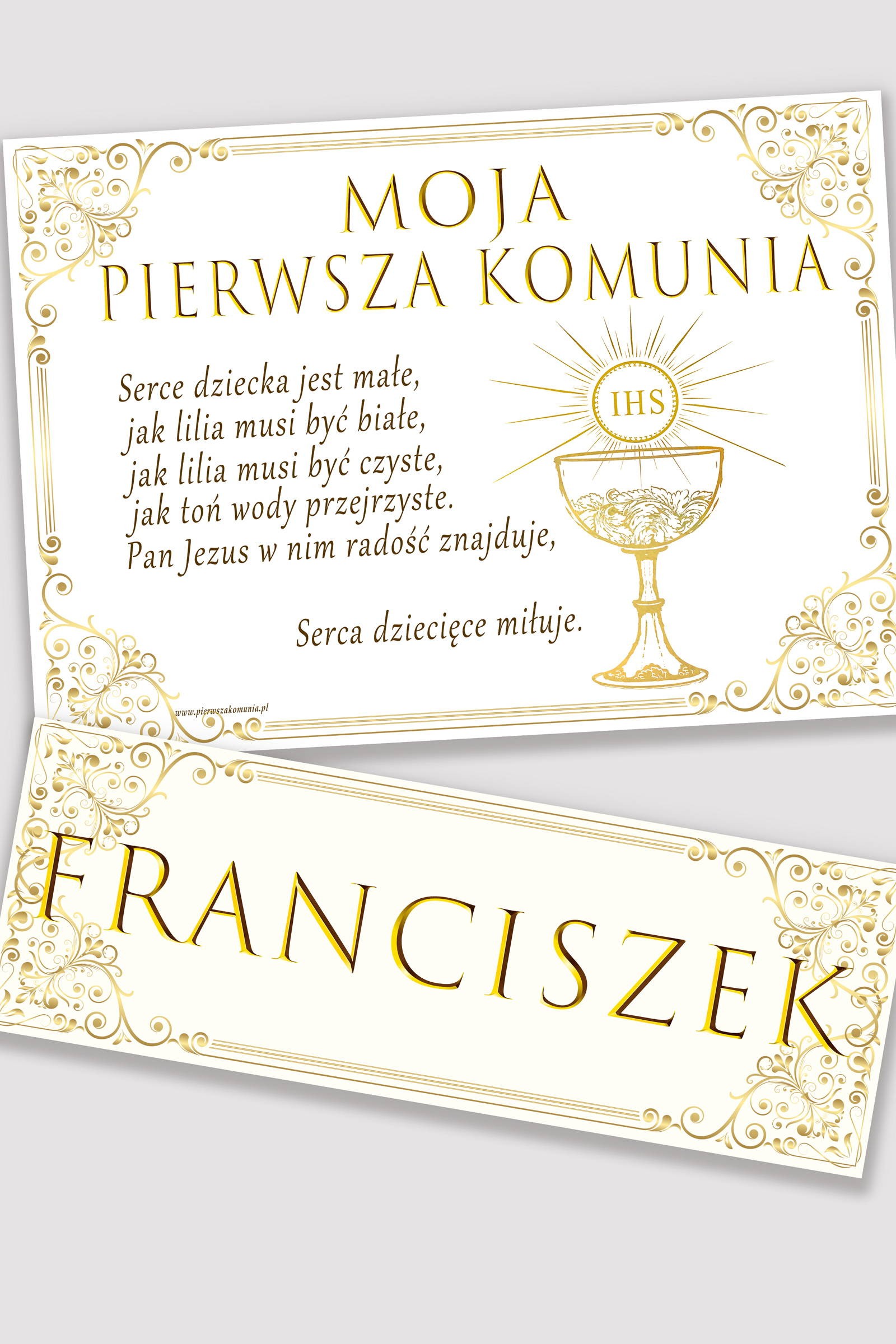 Personalized communion poster with name - Royal Gold Personalized communion poster with name - Royal Gold - obraz 0