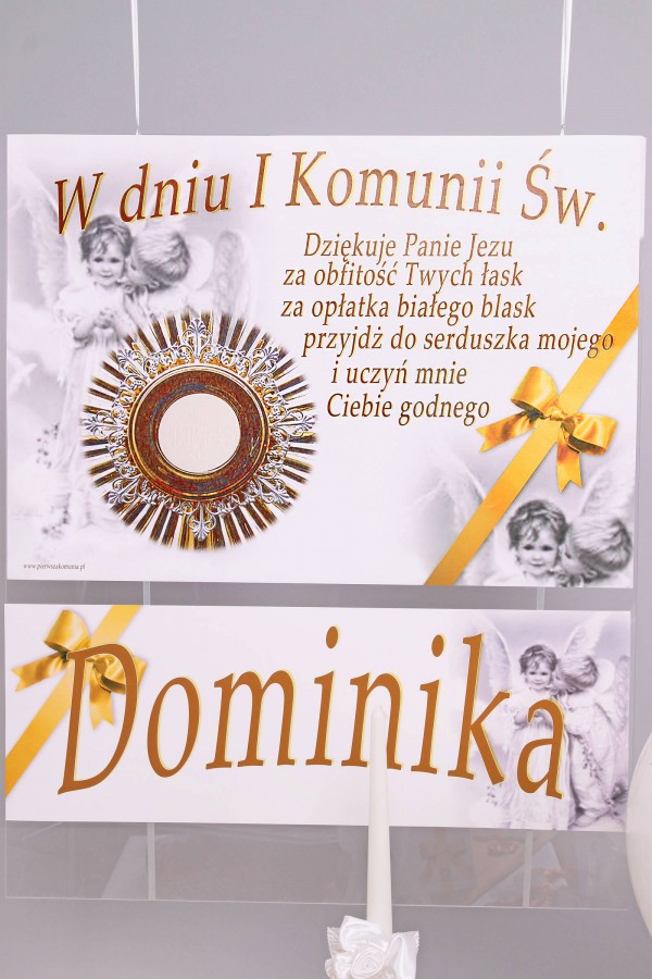 Affiche de communion personnalisée avec nom - Hostie Affiche de communion personnalisée avec nom - Hostie - obraz 0