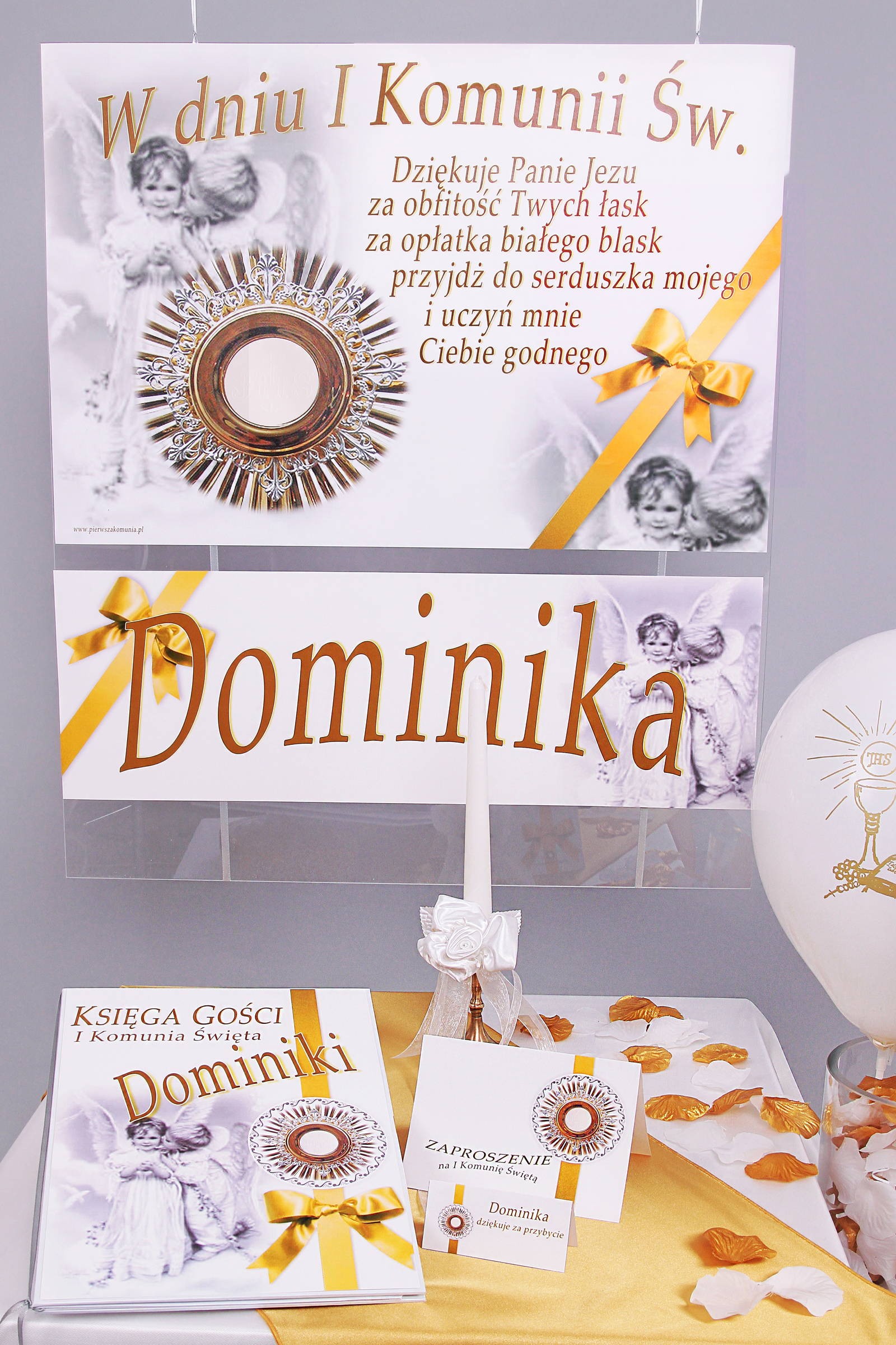 Affiche de communion personnalisée avec nom - Hostie Affiche de communion personnalisée avec nom - Hostie - obraz 1