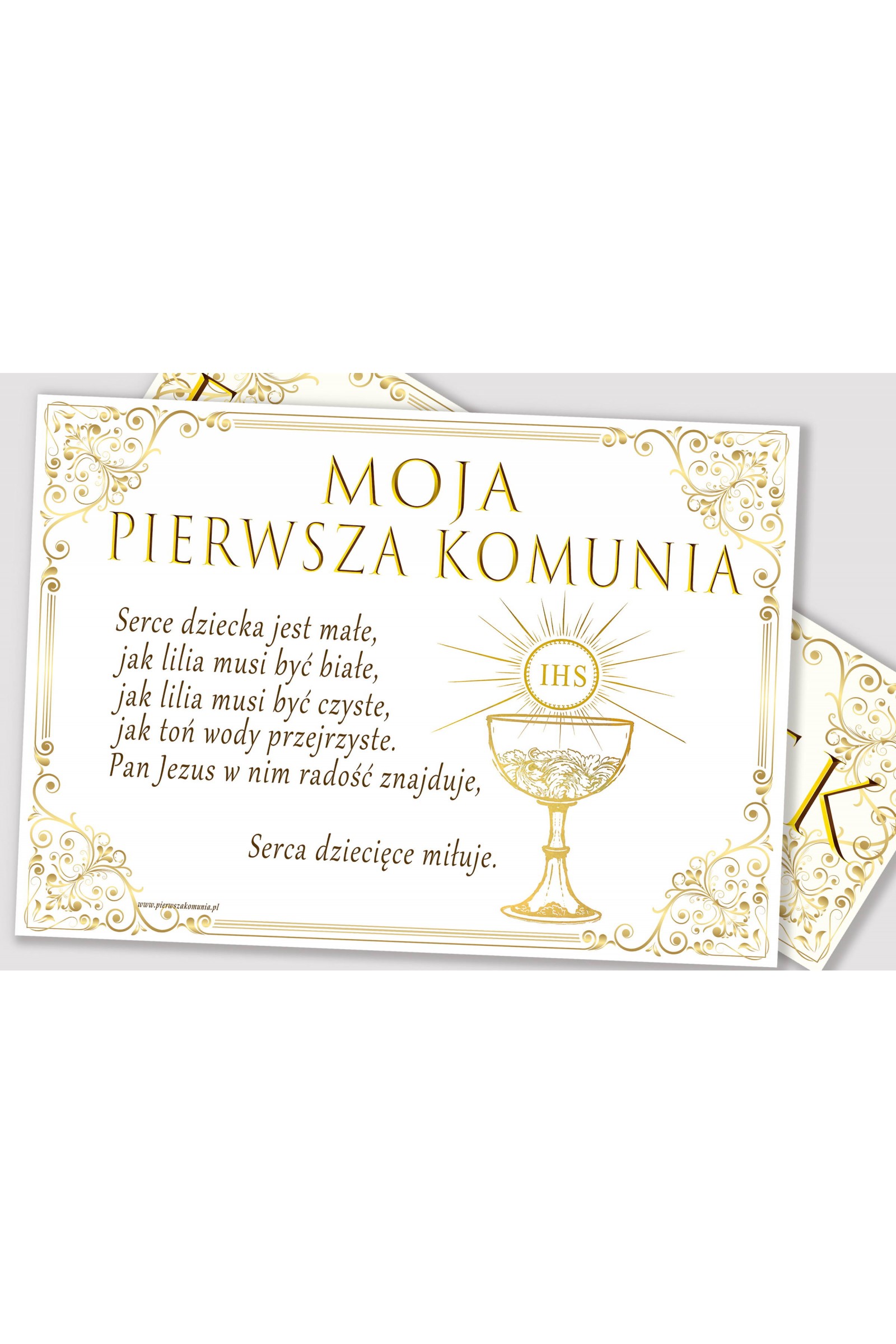 Personalized communion poster with name - Royal Gold Personalized communion poster with name - Royal Gold - obraz 2