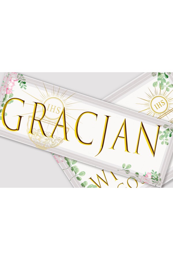 Affiche de communion personnalisée avec nom - Violettes Aquarelle Affiche de communion personnalisée avec nom - Violettes Aquarelle - obraz 1