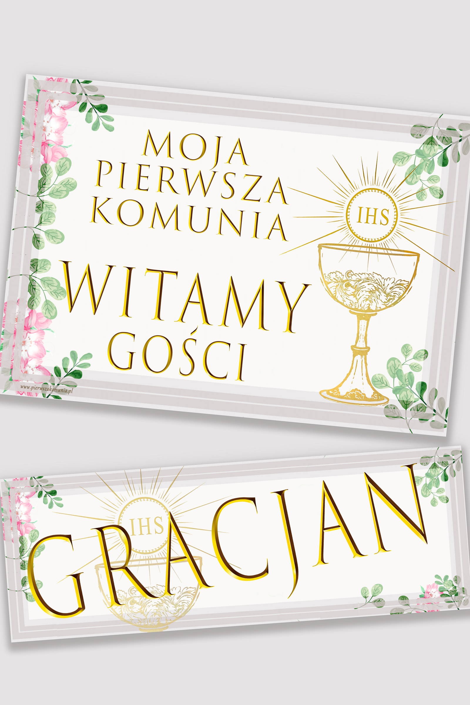 Affiche de communion personnalisée avec nom - Violettes Aquarelle Affiche de communion personnalisée avec nom - Violettes Aquarelle - obraz 0
