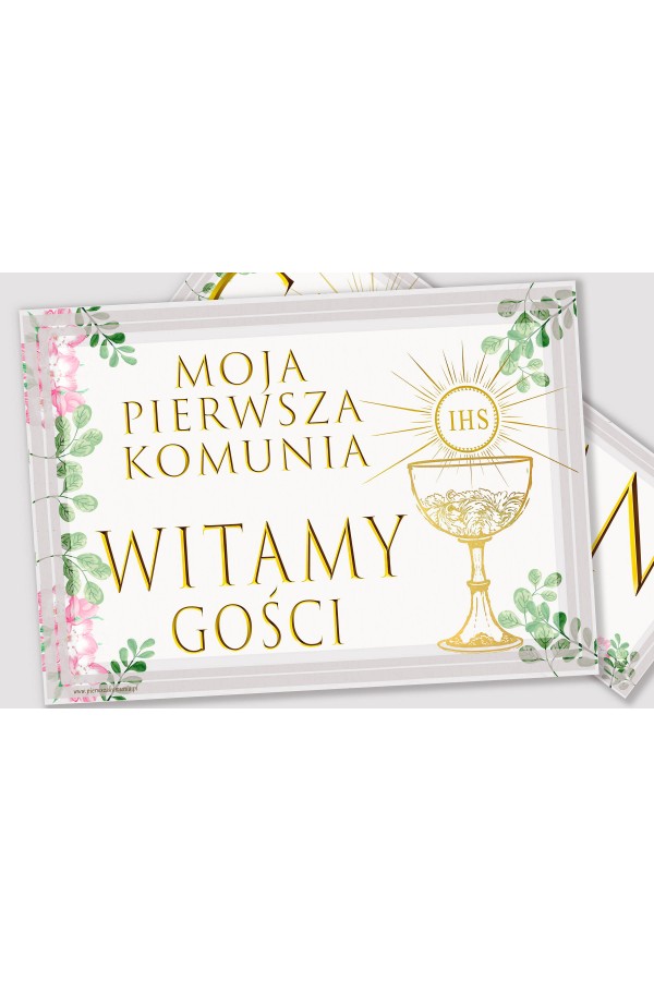 Affiche de communion personnalisée avec nom - Violettes Aquarelle Affiche de communion personnalisée avec nom - Violettes Aquarelle - obraz 2