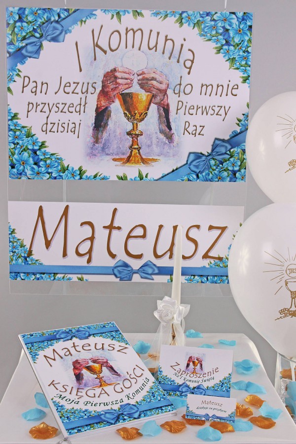 Affiche de communion personnalisée avec un nom - Inoubliable. Affiche de communion personnalisée avec un nom - Inoubliable. - obraz 1