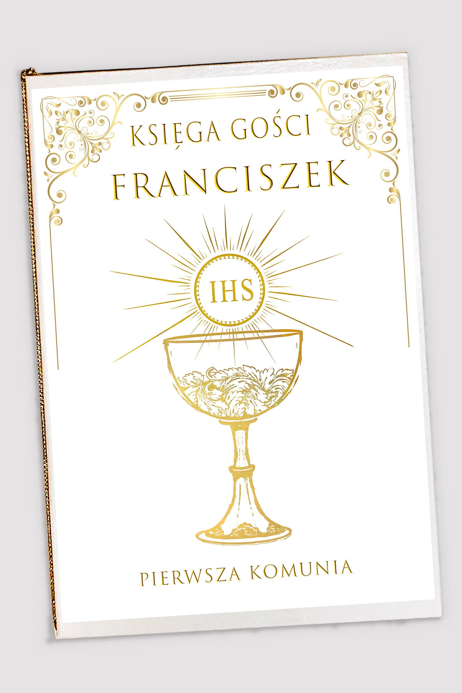 Livre de souvenir de communion personnalisé - Or Royal Livre de souvenir de communion personnalisé - Or Royal - obraz 0