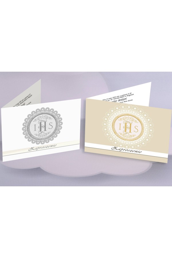 Invitations de communion populaires personnalisées - Host 2 (a,d) Invitations de communion populaires personnalisées - Host 2 (a,d) - obraz 1