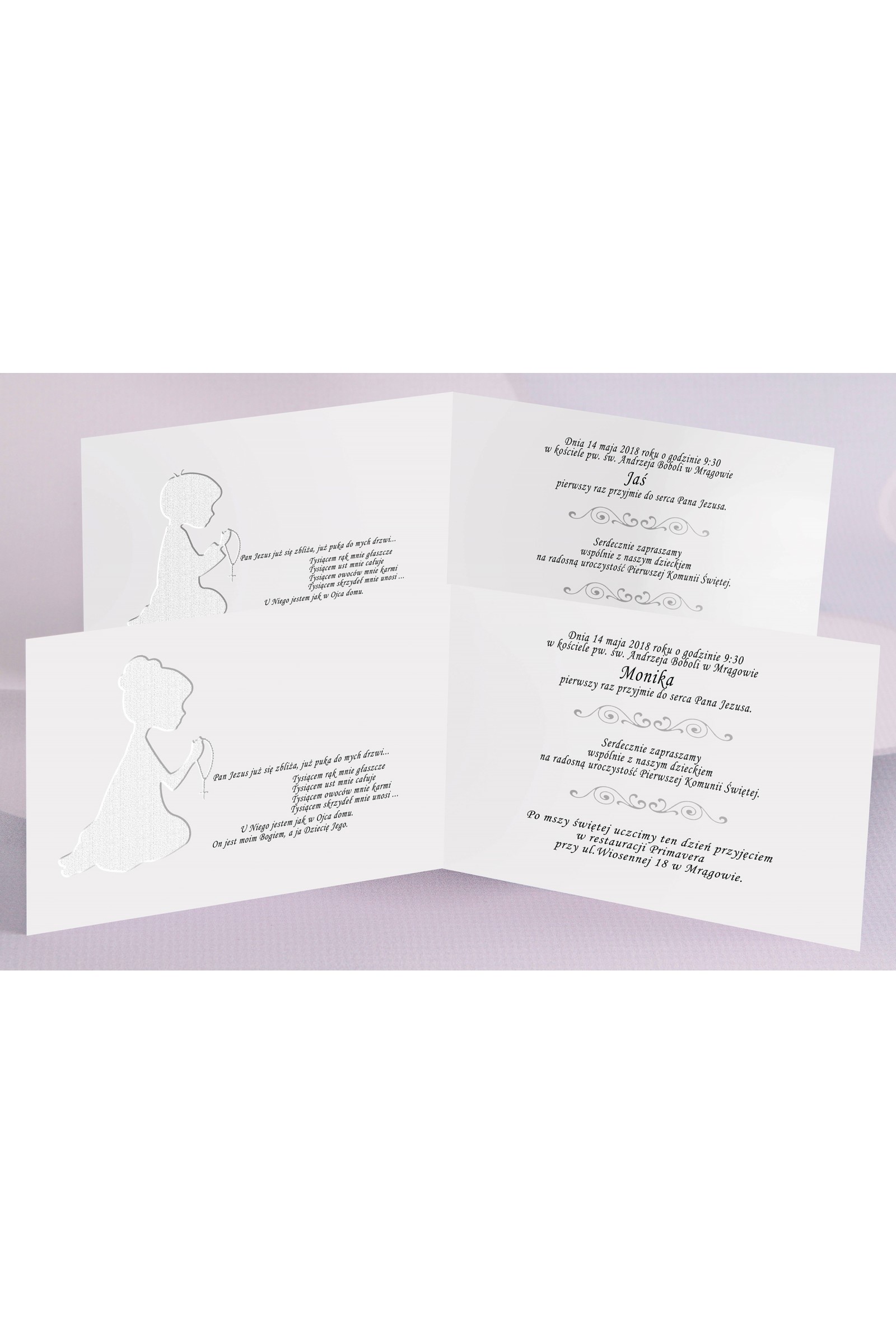 Invitations de communion personnalisées populaires - Enfants (1,2) Invitations de communion personnalisées populaires - Enfants (1,2) - obraz 2
