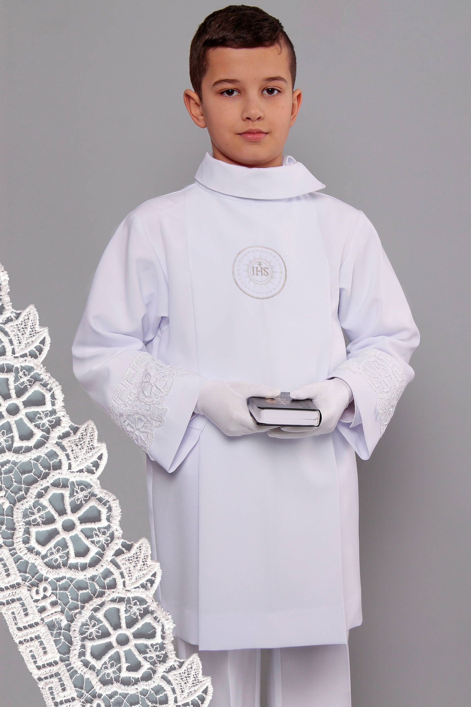 Robe de communion avec guipure 2wg/UK-AK1 - obraz 0