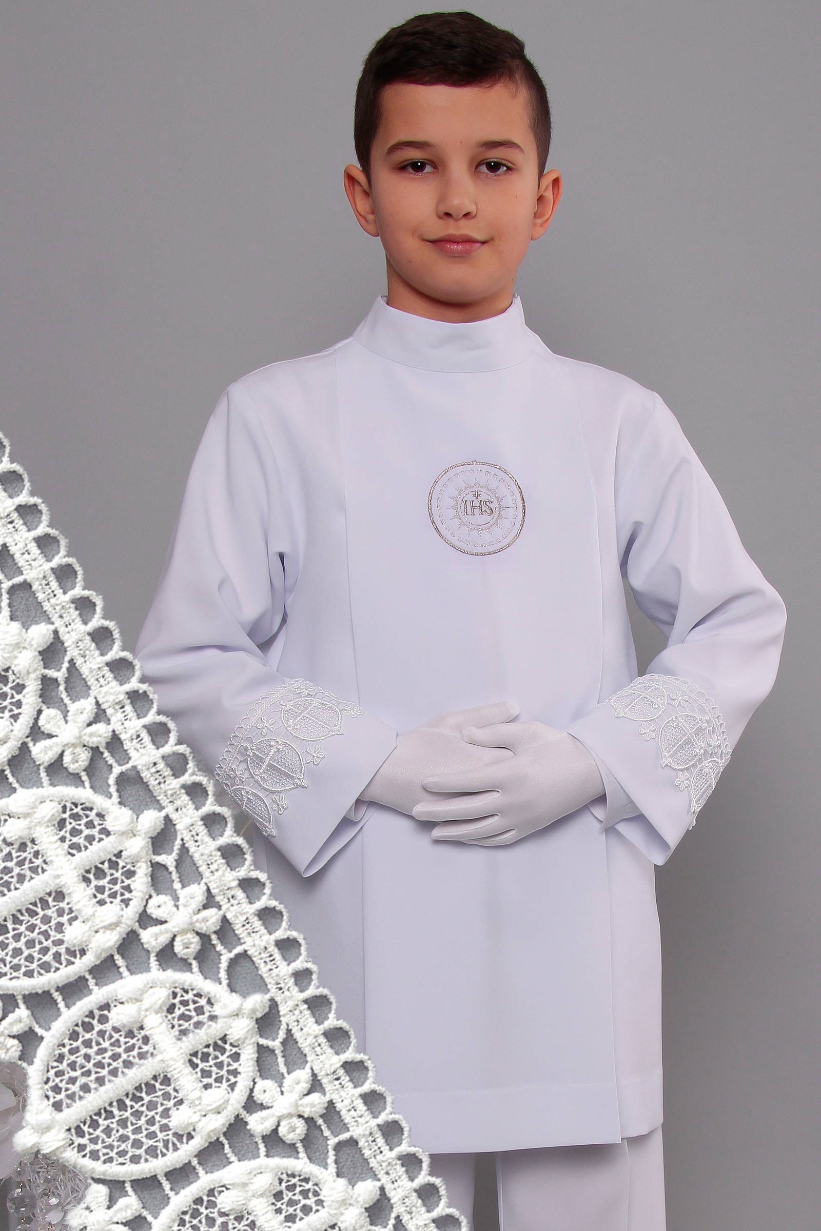 Aube de communion avec guipure 2g/UK-AK2 - obraz 0