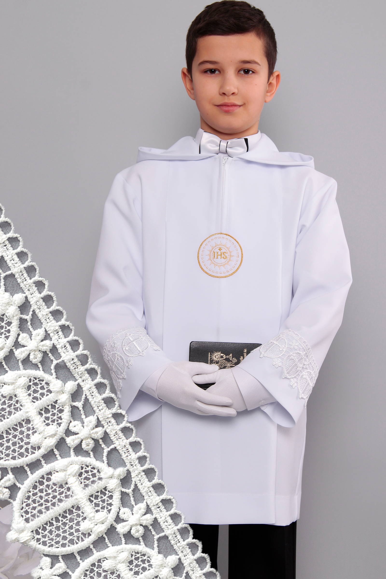 Aube de Communion avec guipure 2kg/UK-AK2 - obraz 0